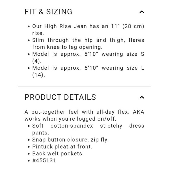 New Gap High Rise Flare Bi-Stretch Black Y2k Boho 70s Pants 12 Tall 36" Inseam - Picture 8 of 12